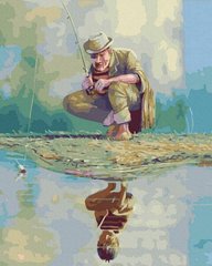 Картина раскраска по номерам на холсте - 40*50см Никитошка ANG236 Душа рыбака