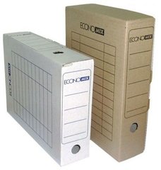 Короб архівний картон 7см ECONOMIX 32701, Коричневый светлый