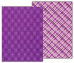 Бумага для скрапбукинга Heyda А4 300г/м2 9451774 Клетка двухстороняя Фиолетовая
