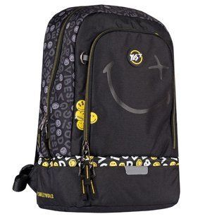 Рюкзак школьный Yes 552274 TS-79 Smiley World 41*29*16см + ПОДАРОК ТМ YES, Черный