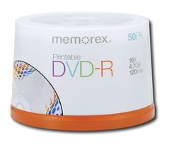 Диск DVD-R 4.7GB MEMOREX 16x без упак