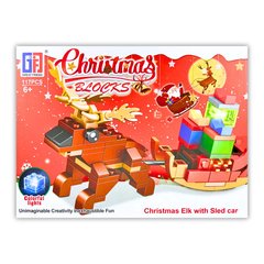 Конструктор 3D Blocks Christmas 117дет. Олень з санями 21*15,5*4см 123-506