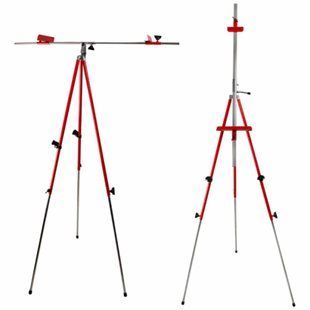 Мольберт-тринога D.K. Art-Craft 92*92*203см, h полотна до 78см, з сумкою (червоний) 15131