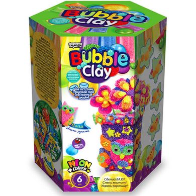 Набор для творчества DankoToys DT BBC-V-03 пластилин Bubble Clay 6 шт Ваза