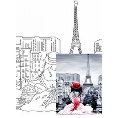 Картина по конт. на холсті 30*40см Rosa бавовна акрил Міста, Париж-2