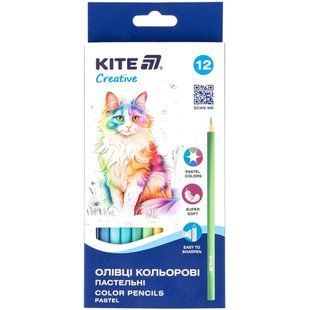 Олівці кольорові 12шт Kite Creative Pastel K-451