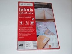 Етикетки самоклеючі А4 білі (1аркуш) OPTIMA, №12 105*48 арт 25107