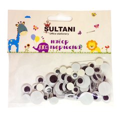 Глазки подвижные Sultani №5 диаметр Микс 60шт цвет белый ST-4324