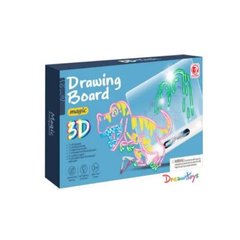 Планшет для рисования детский 3D Magic Drawing Board Динозавры 14,2*16см с цветными маркерами №6621