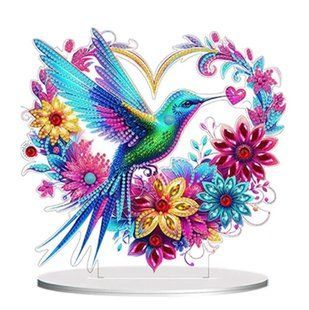 Алмазная мозаика на подставке 20*24см Никитошка №014 Колибри