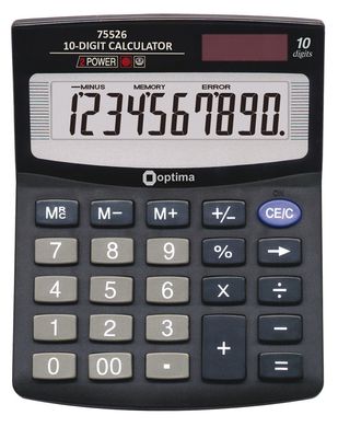Калькулятор OPTIMA 10 разрядов 125*100*27мм O75526
