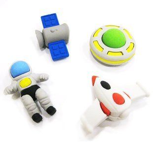 Ластик-резинка 3D Eraser набор 4шт Outer-Space микс №8338
