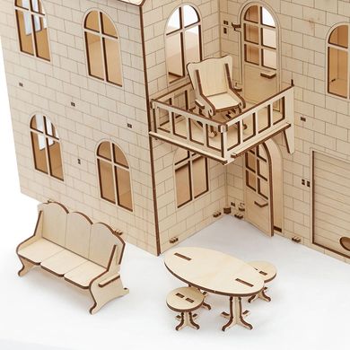 Модель 3D дерев'янна сборна механічна EVA Eco-Wood-Art DOLL HOUSE 001041