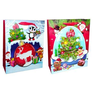 Пакет подарунковий паперовий HP 26*32*10см Новорічний HP-1194M New Year