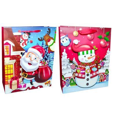 Пакет подарунковий паперовий HP 26*32*10см Новорічний HP-1194M New Year
