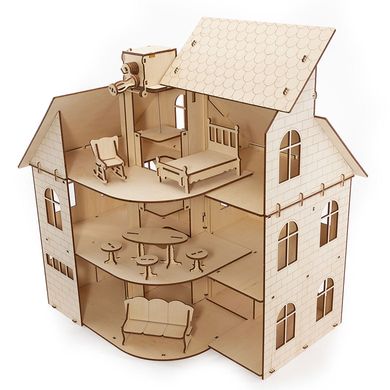 Деревянная сборная механическая 3D модель EVA Eco-Wood-Art DOLL HOUSE 001041