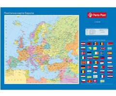 Подложка на стол 590x415мм PVC Карта Европы PANTA PLAST 0318-0037-99