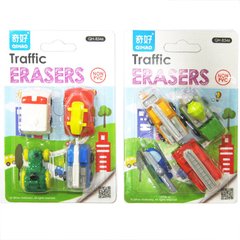 Ластик-резинка 3D Eraser набор 4шт Traffic микс №8346