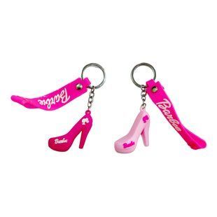 Брелок резиновый Барби Туфелька 6см с лентой Barbie, ассорти №3191