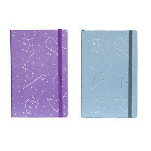Планер мини Kirisketch эко кожзам Звездное небо 13*21см 2230, Голубой