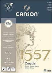 Папір-склейка для графіки Canson 1557 А3 29,7*42см 120г/м 50арк CON-204127409R