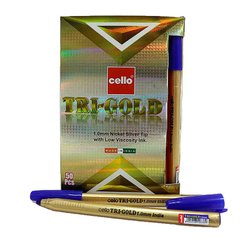 Кулькова ручка CELLO Tri-Mate-GOLD 1,0мм TriGODBL, Синий