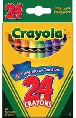 Мелки для рисования цветные, восковые CRAYOLA 24цв. 0024