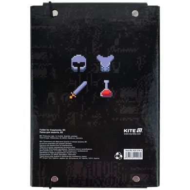 Папка для тетрадей B5 KITE мод 210 плотный картон на резинке Pixel Game K25-210-2