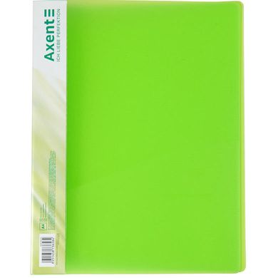 Скоросшиватель А4 Axent пластиковый прозрачный 1304-A, Зелёный