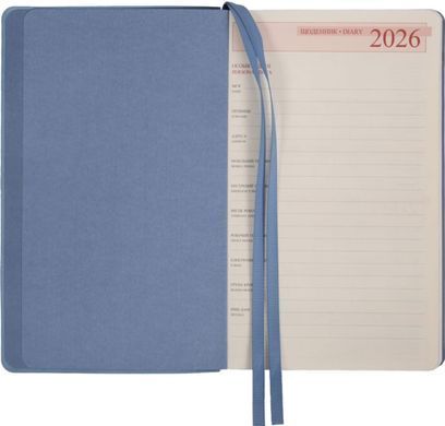 Щоденник 2026 12*20см Leo Planner Glory м'який 25263*, Блакитний