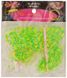 Гумки для плетіння Rainbow Loom 200шт. зебра Салатово-жовті 1339/8360 +гачок