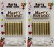 Свечи для торта 8шт+ топпер Happy Birthday 016-*, Золото