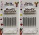 Свечи для торта 8шт+ топпер Happy Birthday 016-*, Золото
