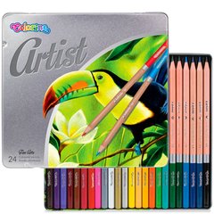 Карандаши цветные 24цв. Colorino Artist premium в металлической коробке 83263