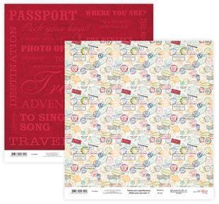 Папір для скрапбукінга Rosa Talent 30*30см Make your journey 4 двосторонній 200 г/м 5316016