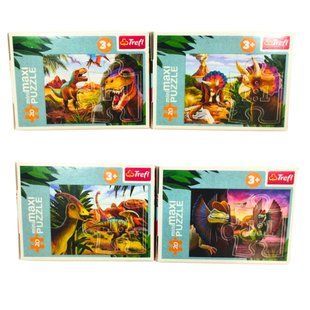 Пазлы Trefl 20 эл. Mini Maxi 56036 Dino, Изучая мир динозавров Микс 21136/21137/21138/21139
