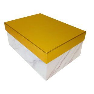 Коробка подарункова прямокутна 19*12*6,5см мармур золота кришка L3225-10-6