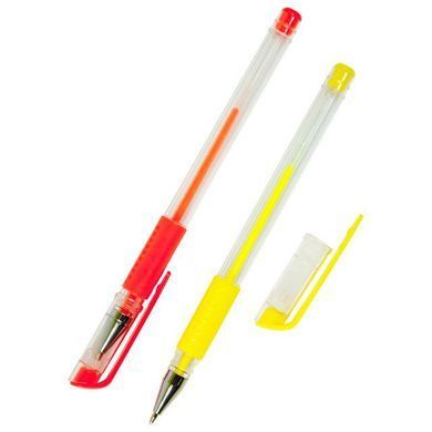Ручки гелевые ZiBi набор 12шт Neon + Glitter ZB.2204-99, Зелёный