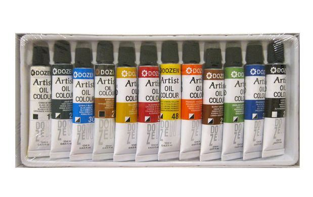 Краски масляные LKC набор 12цв. по 12мл O1212