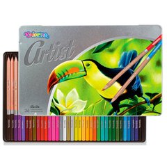 Карандаши цветные 36цв. Colorino Artist premium в металлической коробке 83270