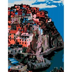 Картина раскраска по номерам на холсте - 35*45см Rosa Premium N00013170 Манарола, Италия