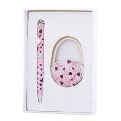 Ручки набір LANGRES "Elegance" 1шт.+гачок для сумки рожевий LS.122029-10