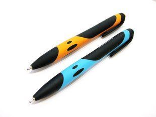 Ручка шариковая Vinson Free soft touch 1008 автоматическая, пишет синим 1,0мм, корпус ассорти