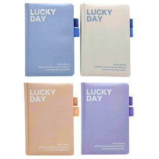 Блокнот А6 80арк Лідер №7100-8 Lucky Day, з тримачем для ручок