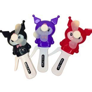 Вентилятор ручний механічний Mini Fan Kuromi Куромі 16см асорті 2091/644