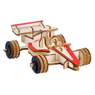 Модель 3D дерев'янна сборна WoodCraft XB-G012H Болід Формула-1 17,5*12*6,3см
