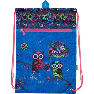 Сумка для взуття KITE мод 601 Pretty owls K18-601M-1 з карманом