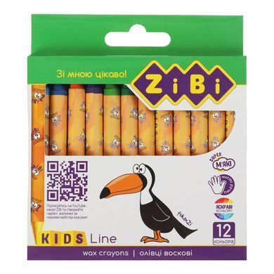 Карандаши восковые 12цв. ZiBi Kids Line ZB.2481