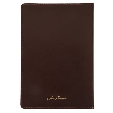 Ежедневник 2026 А5 Leo Planner Aldento мягкий 25267*, Коричневый темный