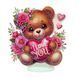 Алмазна мозаїка на підставці 20*24см Никитошка №121 Ведмежа I Love You